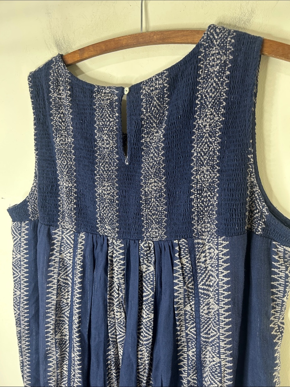 NWT Philosophy Blue Embroidered Cotton Boho Sleeveless Dress Size 1X - Picture 10 of 16
